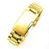 Cinturino in Acciaio Inossidabile 12mm 14mm 16mm 18mm 20mm 22mm 24mm Chiusura Pieghevole Sostituzione Sportiva da Uomo estremità Curva