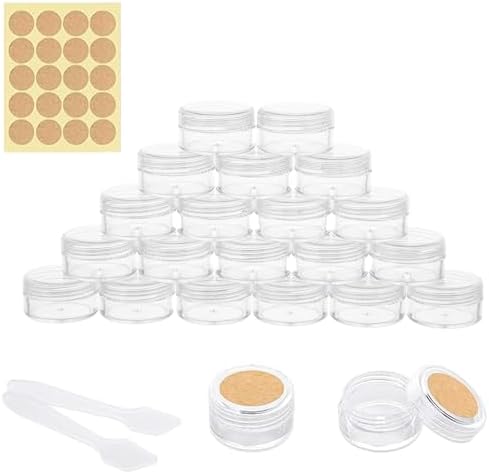 20 Stück Leere Kosmetik-Döschen – Schwarz, 10 G, Mit Schraubdeckel, Für Cremes, Make-up, Nailart