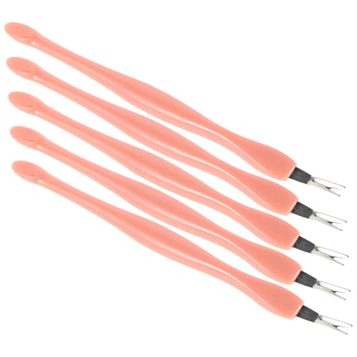 OSOLADY Stainless Steel Cuticle Pusher Tool Set of 5 Nail Manicure Tools for Beginners Professionals