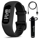 Garmin Vivosmart 5 Smart Fitness Tracker, Black Case with Black Large Silicone Band with Wearable4U...