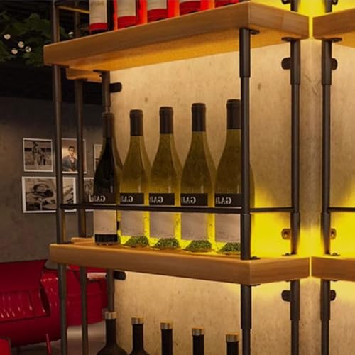 Étagère de rangement de bar en fer de haute qualité avec LED