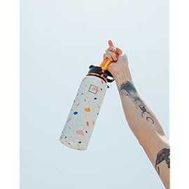 IRON FLASK Paracord Handle - Fits Wide Mouth Water Bottles - Durable Carrier, Secure Accessories, Survival Strap Cord, Safety Ring, and Carabiner - Seven Core Paracord Bracelet