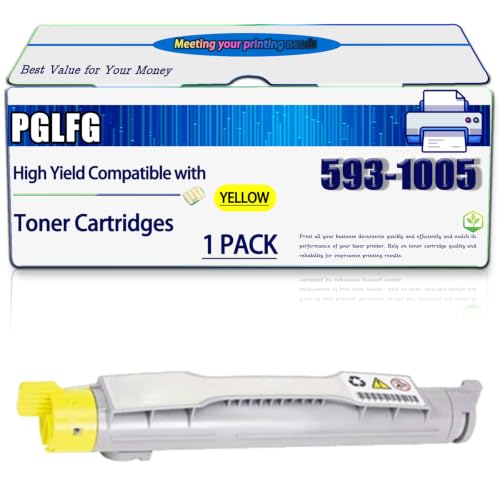 Image of KYTGV Compatible for Dell 593-10054 Toner Cartridges Work for 5100CN Printers, High Yield 9000 Pages, with Chip (1 Pack Yellow)