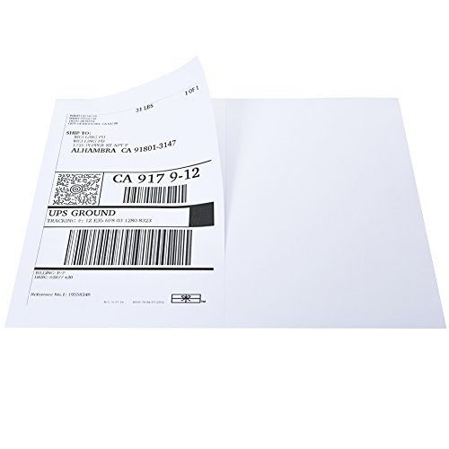 9527 Product Half Sheet Self Adhesive Shipping Labels For Laser & Inkjet Printers White Blank,2 Labels Per Sheet, 200 Labels #TOP1