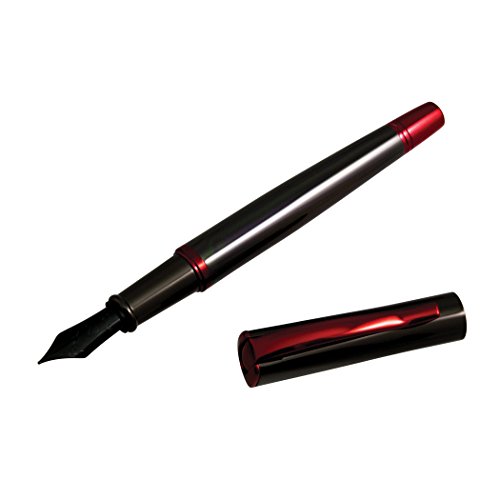 Monteverde Impressa, caneta-tinteiro, metal com acabamento vermelho, ponta fina (MV29872-F NIB)
