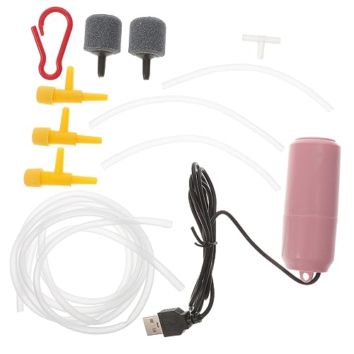 BCOATH 1Set Fish Tank Oxygen Pump Dual Outlet for Aquariums Energy Saving Lightweight Compact Design for Oxygenation Various Fish Tanks