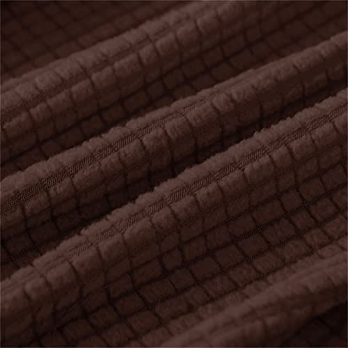 Housse dossier canapé élastique sable : lot de 2 protections ajustables - 6