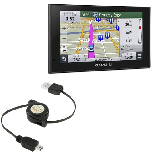 BoxWave Cable Compatible with Garmin Nuvi 2639LMT - miniSync, Retractable, Portable Sync Cable