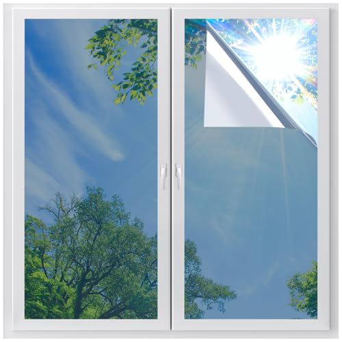 Image of LUTE One Way Window Tint for Home, Sliver, 35.4 inch x 78.7 inch