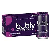 Bubly Blackberry Flavoured Sparkling Water Can 375 ml (Pack of 8)