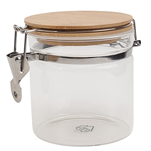 Cabilock 2 Piezas Tarro De Almacenamiento De Vidrio Plegable Recargable Recipientes Para Condimentos Con Tapa Papelera De Cocina Cazador De Focas Contenedor Para Llevar Envase Transparent