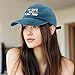 My Dads Will Kill You Hats for Mens Fashion Washed Distressed Baseball Cap Cyan Blue