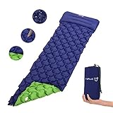 【Ergonomisches Design】Das Design der Eierrille bietet bequemen Platz für einen Erwachsenen. Das ultraleichte aufblasbare Kissen verwendet eine punktgeschweißte kleine Luftkammerstruktur, die als luftgefederte Zellen, Luftunterstützungseinheitstechnologie, bezeichnet wird. Jede Einheit kann unabhängig auf die Körperkurve eingehen. Und die U-förmige Ergonomie passt sich der Nachhirnkurve an, um Ihren Schlaf zu trösten.