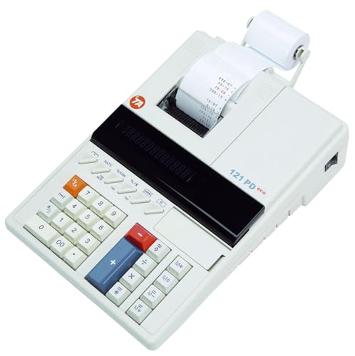 Calculadora de mesa Triumph Adler 121 PD Plus Euro con impresora de cinta bicolor