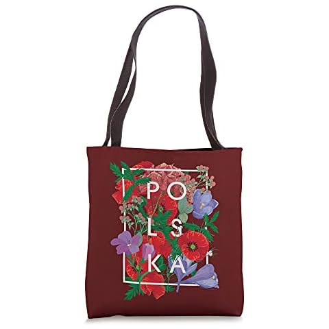 Flowers of Poland Word Art - Polska Polish Pride Tote Bag Cover