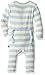 KicKee Pants Print Coverall with Snaps (6-9 Months, Pond Stripe)