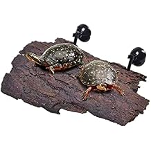 Turtle Floating Basking Platform Aquarium Turtle Decorations Artificial Bark Tortoise Climbing Platform with Suction Cups Resting Terrace for Terrapins Turtle Floating Basking Platform
