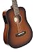 Cort EARTHGO-OPBB Earth Go HyVibe H2 Acoustic Electric Guitar Open Pore Brown Burst w/Bag