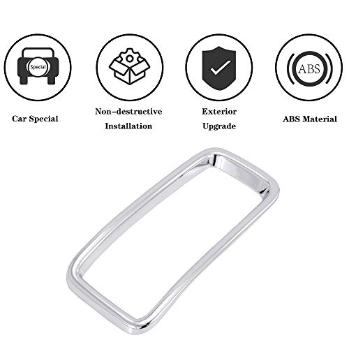 Image of Front Grill Inserts for Jeep Renegade 2019-2023 ABS Chrome Silver | Front Grille Frame,Tape Install No Drill /Cut,Scratch-Resistant, Dustproof, Stylish & Easy Clean