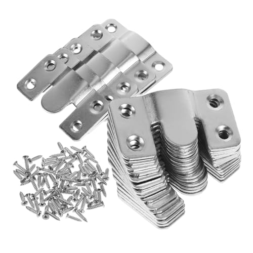 Image of Veemoon 20pcs Flush Mount Bracket Picture Hanging Hooks Heavy Duty Hanger Clip for Frame Wall Mounting Hardware for Mirror Art Hanging Hardware Picture Frame Mount Clips