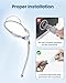 HYSMIR Replacement Sysyem for Airfit P10 Nasal Pillow, Tube Frame and Hose, Includes 3 Size Nasal Pillows