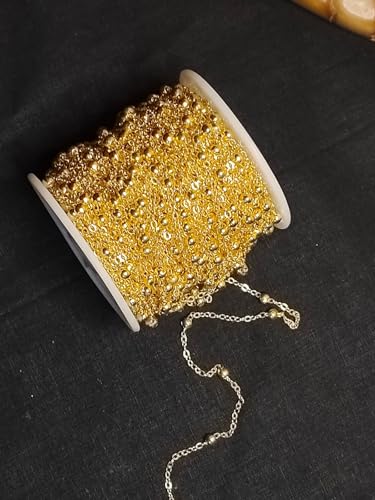 Image of GROWLOYAL Jewellery Making Chain for Jewellery Craft and DIY Making Purpose Golden (5 Meters)