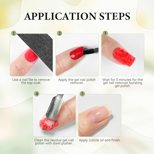 Image of JODSONE Gel Nail Polish Remover, 18ML Wide Mouth Bottle for Nail Care | No Soak or Wrapping Needed, Easy Application Formula for UV LED Manicure, Helps Remove Polish Efficiently at Home or Salon