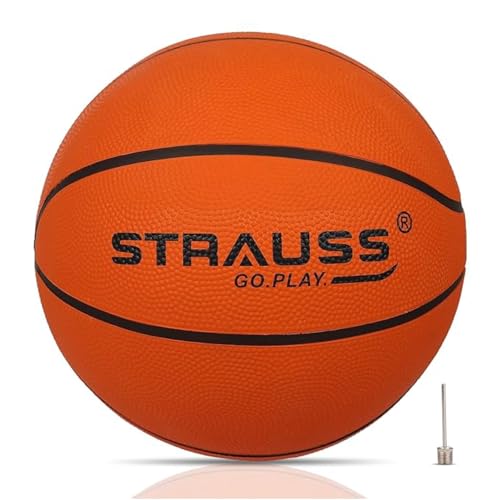 STRAUSS Rubber Official Basketball, Size 7 (Orange)