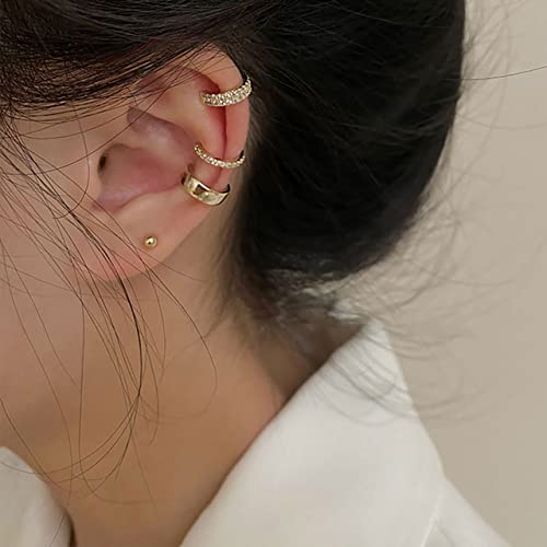 6Pcs Ear Cuff For Women 14K Gold Plated Cuff Earrings For Girls Gold Ear Cuffs Non Pierced Ear Clips Cartilage Earring Women Jewelry (6Pcs Gold) #TOP1