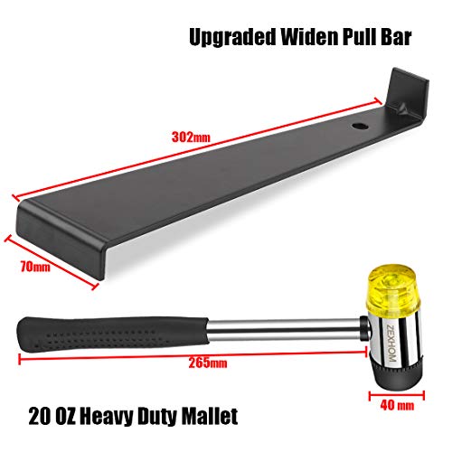 Zexhom Professional Laminate Wood Flooring Installation Kit With 40 Spacers, Upgraded Tapping Block, Widen Pull Bar And Heavy Duty Mallet #TOP1