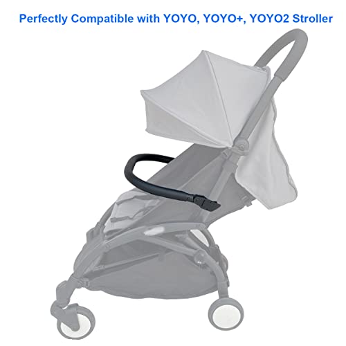 Brogtorl Baby Kinderwagen Zubehör Stoßstange Armlehne Griff Querstange Kompatibel mit Babyzen YoYo 2 und Yoyo+, BSP01, Schwarz