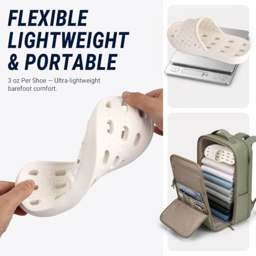 Image of Aoowoll Mens Shower Shoes With Holes Dry Quickly Bath Slippers Womens Non Slip Indoor Home Bedroom Pool Spa Guest College Dorm