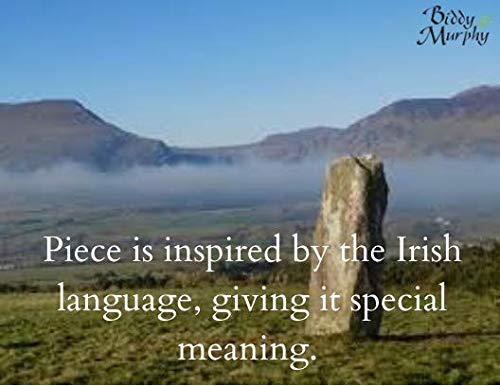 Slainte, Health, Hand Scripted Irish Ogham Wall Décor, 6 ¼”X 11”, Wide Hanging Black Matted Frame, Elegant Bespoke Feathered Handmade Paper, Celtic Housewarming Gift, Imported From Ireland #TOP2