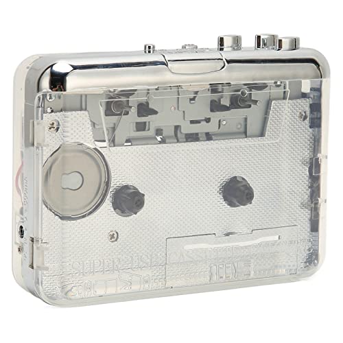 Portable Cassette Tape Player, Cassette Tape to MP3 Player with 3.5mm Headphone Jack, Auto Reverse Convert Tape to CD or MP3, Battery Powered & USB Powered