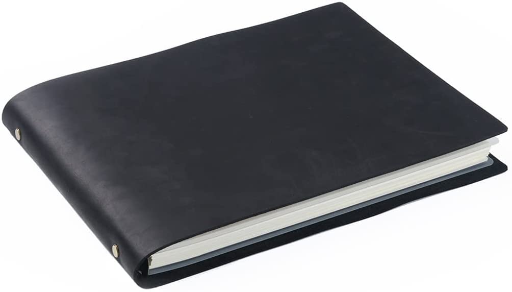 Skórzany notes spiralny A4 ze skóry bydlęcej, szkicownik, notatnik, retro planer z luźnymi kartkami, zabytkowe przybory biurowe i szkolne