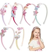 Zifengcer Glittter Headbands for Girls,6Pcs Toddler Sequin Head Bands with Teeth Non-slip Headban...
