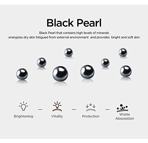 Snp - Black Pearl Renew Ampoule Korean Face Sheet Mask - Restoring & Rejuvenating Effects For All Oily Skin Types - 11 Sheets - Best Gift Idea For Mom, Girlfriend, Wife, Her, Women #TOP2