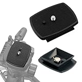 GNALIA Stativ Adapter, 1 Stück Schwarz, Kamera Schnellwechselplatte Mit 1/4 Zoll Schraube, Universelle Schnellkupplungsplatte Aus Abs-Kunststoff Für Die Meisten Stative, Standardgröß