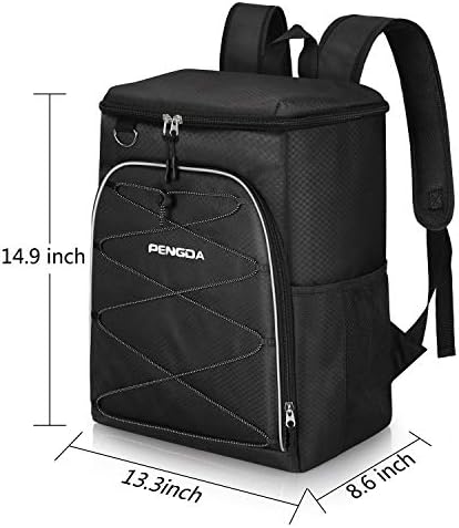 PENGDA Cooler Backpack Cool Bag Rucksack - 36 Cans Insulated Backpack Lightweight Waterproof Cooler Bags for Camping Hiking Lunch Picnic Daypack (Black)