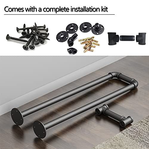 Rampe d'escalier extérieure pour 1 marche en métal noir mat 65 cm - 5