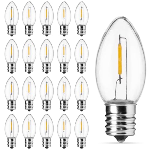 C7 LED Christmas Light Bulb Vintage Clear