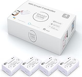 BSEED DIY Module Smart Alexa Switch Mini Model WiFi Remote/Voice/Timer Control, Work with Alexa/Google Home, Support Smart Life/Tuya App(2.4 GHz Wireless, Neutral Wire Needed, No Earth) 2 Pack