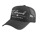 Edmond Oklahoma OK on Edmond Trucker Hat with Adjustable Mesh Back, Black