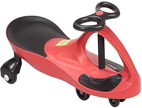 SWING CAR Ride ON Swivel Scooter Childrens Toy Kids Wiggle GYRO Twist & GO Xmas Gift (Red)