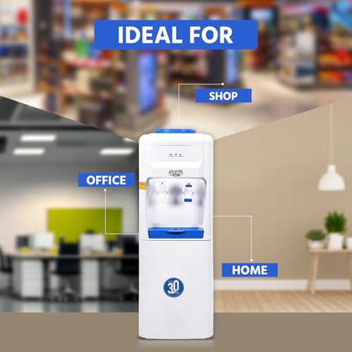 Image of ATLANTIS Blue Normal & Cold Floor Standing Water Dispenser | 2 Faucets | 3L per Hour Cooling Capacity