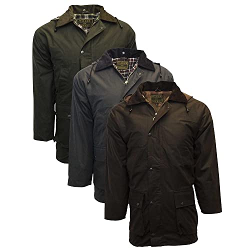 Walker and Hawkes Wax Padded Blackstone Jacket for Men - Waterproof Canvas Jacket with Soft Cotton Lining, Padded Filling 6