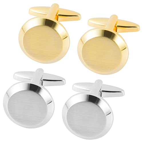 Image of Cufflinks for Men Classic Wedding Business Shirt Cuff Links Set Gifts with Box