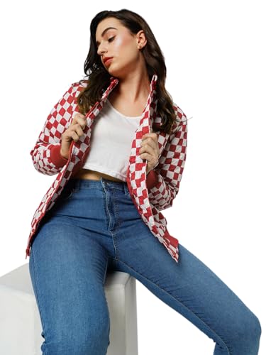 Image of ONLY Checked Stand Collar Bomber Jacket