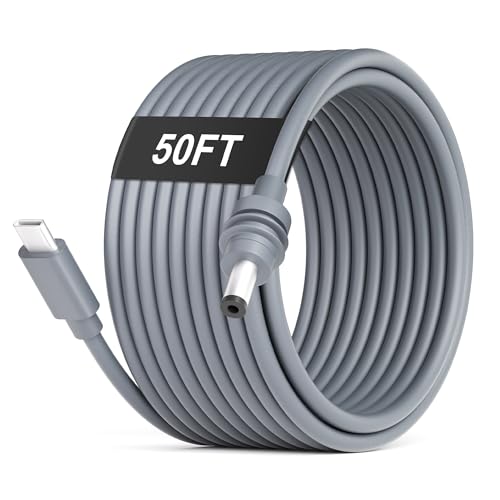 Image of Starlink Mini USB C to DC Power Cord, 50FT Starlink Mini Cable,Type C Input to DC 20V 5A Barrel Jack Cable Work with 100W PD Charger and PD Power Bank Waterproof 18AWG 15M