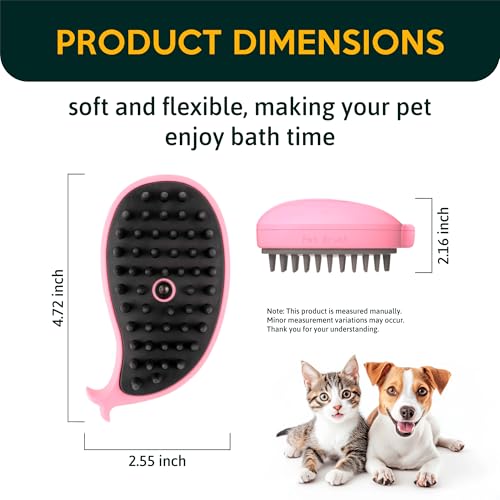 Image of Cat Steam Brush for Shedding Pets 3 in 1 Function, Spritz Defur Comb for Kittens, Steamy Hair Rake for Long-Haired Dogs, Steamer Brush for Massage, Grooming and Removing Loose Hair